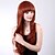 cheap Synthetic Wigs-Capless Long Red Curly High Quality Synthetic Full Bang Wings