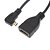 رخيصةأون كابلات-90 ° إلى اليمين مايكرو HDMI ذكر إلى أنثى HDMI V1.3 كبل (15 سم، أسود)
