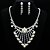 billiga Smyckeset-Gorgeous legering / oäkta pärla med strass smycken Set inklusive halsband, örhängen