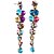 cheap Earrings-Colorful Corner Cut Gem Alloy Plating Resin Earrings