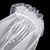 Недорогие Свадебный головной убор-Великолепная сатиновая свадебная вуаль, с кружевом и искусственном жемчугом