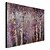 cheap Floral/Botanical Paintings-Oil Painting Hand Painted - Floral / Botanical Pastoral Stretched Canvas
