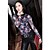 abordables Top pour femme-Vintage stand Collar Lace de femmes T-shirt imprimé floral