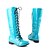 cheap Women&#039;s Boots-Women&#039;s Spring Fall Fashion Boots Patent Leather Casual Dress Flat Heel Lace-up Black Blue Pink Red White