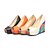 cheap Women&#039;s Heels-Women&#039;s Spring / Fall Peep Toe Leatherette Dress Wedge Heel Black / Ivory
