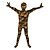 abordables Costumes Zentai-Costumes zentai à motifs Ninja Costume Zentai Costumes de Cosplay Marron Imprimé Collant / Combinaison / Costume Zentai Lycra Halloween / Haute élasticité