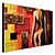cheap People Paintings-Hand-Painted People Horizontal Canvas Oil Painting Home Decoration One Panel
