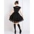 abordables Robes de Lolita-Gothique Lolita Robe Femme Fille Mousseline de soie Japonais Costumes de Cosplay Noir Couleur Pleine Sans Manches Moyen