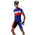 billige Tøjsæt til mænd-Franch Mønster 100% Polyester kortærmet Quick Dry Mænd Cykling Suits