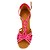 cheap Latin Shoes-Women&#039;s Latin Shoes / Salsa Shoes Satin Buckle Heel Rhinestone / Buckle Customized Heel Customizable Dance Shoes Black / Fuchsia / Leather / EU40