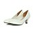 זול נעלי עקב לנשים-נעלי נשים - בלרינה\עקבים - עור פטנט - עקבים - שחור / לבן - שמלה - עקב סטילטו