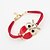 abordables Bracelet-Bracelets en cuir Chouette Rétro Vintage Tressé / Cordon Bracelet Bijoux Noir Rouge Bleu pour