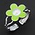 ieftine Ceasuri Tip Brățară-pentru Doamne Ceas Brățară Quartz Bandă Flori Brățară rigidă Argint Alb Negru Mov Verde Roz