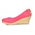 levne Dámská obuv-Koženkové Wedge Heel Toe kolo opletené boty popruh strany / Evening (více barev)