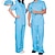 cheap Career &amp; Profession Costumes-Doctor Cosplay Costume Party Costume Men&#039;s Halloween Carnival New Year Festival / Holiday Blue Carnival Costumes Solid Colored