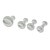 رخيصةأون أدوات الكعك-الإبداعي الأبيض البلاستيك شكل بيضاوي كوكي القاطع مع الغطاس (4 قطع)
