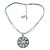 cheap Necklaces-Round Flower Rhinestone Pendant Necklace