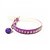 cheap Dog Collars, Harnesses &amp; Leashes-Cat Dog Collar Adjustable / Retractable With Bell Solid Colored Rhinestone PU Leather Black Purple