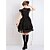billiga Lolitaklänningar-Gothic Lolita Klänningar Dam Flickor Chiffong Japanska Cosplay-kostymer Svart Enfärgad Ärmlös Medium längd / Gotisk Lolita