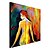 levne Olejové malby umělců-Ručně malované Lidé / Akt Jeden panel Plátno Hang-malované olejomalba For Home dekorace