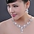 זול סטים של תכשיטים-בגדי ריקוד נשים מוצג כתמונה קריסטל סט תכשיטים - לִכלוֹל לבן עבור חתונה אירוע מיוחד ארוסים