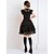 cheap Lolita Dresses-Gothic Lolita Dress Women&#039;s Girls&#039; Chiffon Japanese Cosplay Costumes Black Solid Colored Sleeveless Medium Length
