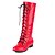 cheap Women&#039;s Boots-Women&#039;s Spring Fall Fashion Boots Patent Leather Casual Dress Flat Heel Lace-up Black Blue Pink Red White