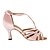 cheap Latin Shoes-Women&#039;s Dance Shoes Latin Shoes Salsa Shoes Heel Buckle Customized Heel Customizable Pink / Satin / Leather / EU40