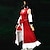 ieftine Anime Costume-Inspirat de Puella Magi Madoka Magica Kyoko Sakura Anime Costume Cosplay Japoneză Costume Cosplay Rochii Peteci Fără manșon Rochie Mâneci Cordeluțe Pentru Pentru femei / Satin