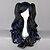 baratos Perucas Lolita-Black and Blue Blended Curly Pigtails 70cm Gothic Long Wig