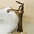 cheap Bathroom Sink Faucets-Art Deco/Retro Vessel Ceramic Valve One Hole Single Handle One Hole Antique Brass, Bathroom Sink Faucet