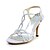 cheap Women&#039;s Heels-Women&#039;s Spring / Summer Slingback Satin / Stretch Satin Wedding Stiletto Heel Rhinestone / Buckle Blue / Red / Ivory / White