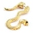 abordables Boucles d&#039;oreilles-or en forme de serpent boucles d&#039;oreilles en alliage uniques (1 pièce)