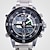ieftine Ceasuri Elegante-WEIDE Bărbați Ceas Sport / Ceas de Mână Alarmă / Calendar / Cronograf Oțel inoxidabil Bandă Argint / Rezistent la Apă / LCD / Zone Duale de Timp  / Doi ani / Maxell626 + 2025