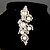 tanie Zestawy biżuterii-Wspaniałe Srebrzyste Alloy z perłami i ślub zestaw Rhinestone biżuterię (w tym naszyjnik i kolczyki)