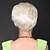 Недорогие Парик из искусственных волос без шапочки-основы-Сексуальная монолитным Короткие высокого качества синтетического вьющихся Чисто белый парик волос