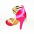 cheap Dance Shoes-Women&#039;s Latin Shoes / Ballroom Shoes / Salsa Shoes Satin Sandal / Heel Buckle Customizable Dance Shoes Blue / Fuchsia / Purple