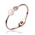 abordables Bracelets-Bracelet de la mode 18K plaqué or dames en alliage