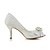 cheap Wedding Shoes-Women&#039;s Spring / Summer Stiletto Heel Wedding Bowknot / Imitation Pearl Satin / Stretch Satin White / Black / Ivory