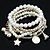 ieftine Brățări Talisman-Pentru femei Brățări cu Talismane Brățară Wrap Minge Turn Αστέρι Minge femei Design Unic Modă Perle Bijuterii brățară Alb / Argintiu Pentru Cadouri de Crăciun Nuntă Petrecere Zilnic Mascarad
