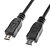 billiga USB-micro usb male till male data cable black (1m) högkvalitativ, hållbar