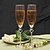 cheap Toasting Flutes-Personalized Double Heart Design Toasting Flutes Wedding Reception