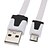 cheap Samsung Accessories-Micro USB to USB Male to Male Data Cable for Samsung/Huawei/ZTE/Nokia/HTC/Sony Ericson Flat Type White(3M)