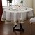 cheap Tablecloth-Linen Round Table Cloth Floral Embroidered Table Decorations