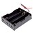 tanie Battery Cases-Plastic Storage Battery Box Holder Case na 3x18650 czerni z 6 &quot;Przewody