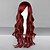 billiga Halloween Wigs-Cosplay-peruker Dam 28 tum Värmebeständigt Fiber Röd Animé / Gotisk Lolita