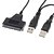 cheap USB Cables-USB 2.0 to SATA 7+15P 2.5&quot; HDD Cable 0.5M