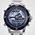 ieftine Ceasuri Elegante-WEIDE Bărbați Ceas Sport / Ceas de Mână Alarmă / Calendar / Cronograf Oțel inoxidabil Bandă Argint / Rezistent la Apă / LCD / Zone Duale de Timp  / Doi ani / Maxell626 + 2025