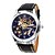 tanie Zegarki mechaniczne-SHENHUA Męskie Zegarek na nadgarstek zegarek mechaniczny Nakręcanie automatyczne Grawerowane Skóra Pasmo Czarny Black