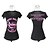 billige Topper til kvinner-Kvinners Alphabet Print Bodycon T-skjorte